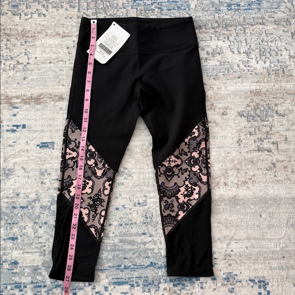 Black and Pink Lace Leggings - Picture 6 of 7